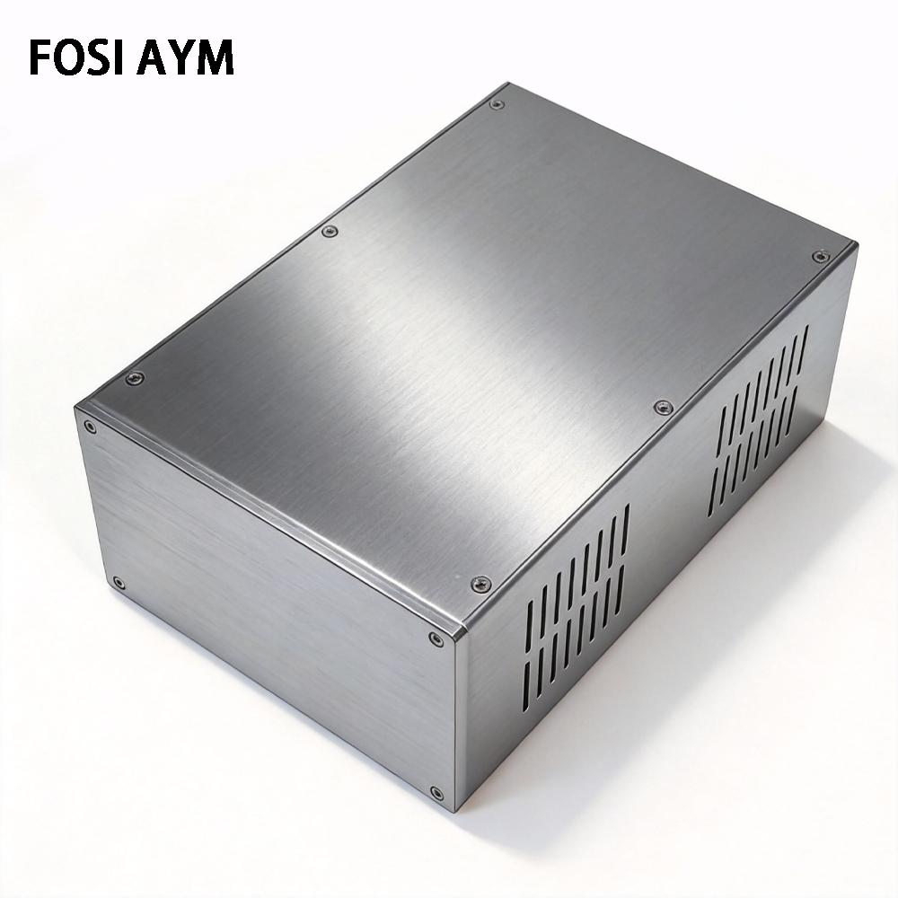 Headphone Amplifier Dac - 210x210x120mm FOSI AYM フルアルミ製アンプシャーシ プリアンプ パワーアンプケース