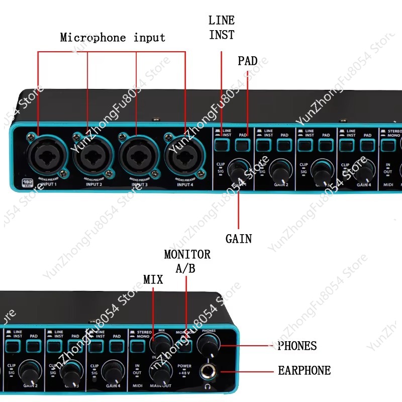 プロフェッショナル第3世代4x4 USBコンピューターオーデ - Audio Interface Usb のレビューと価格
