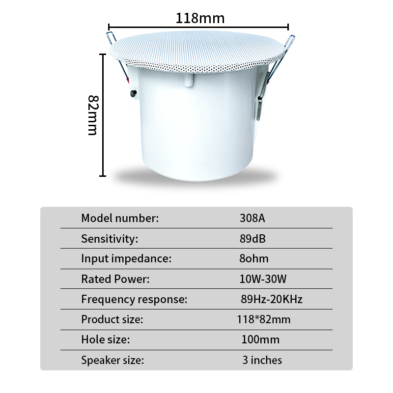 3 インチ 8 オームサラウンドサウンドスピーカーシステム天 - Audio Music System For Home のレビューと価格