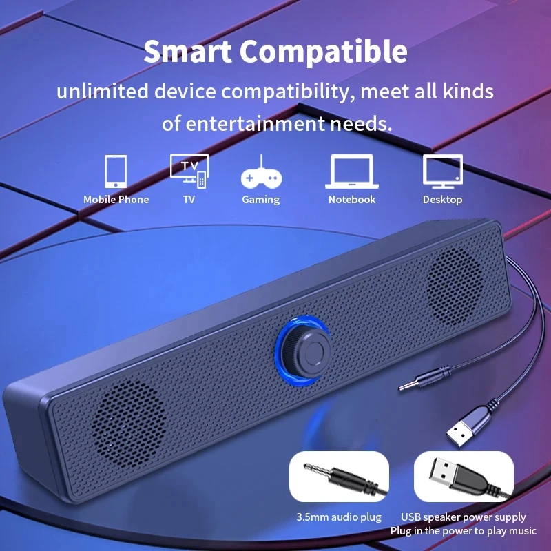 サウンドバー コンピューター PC テレビ ラップトップ デ - Audio Music System For Home のレビューと価格