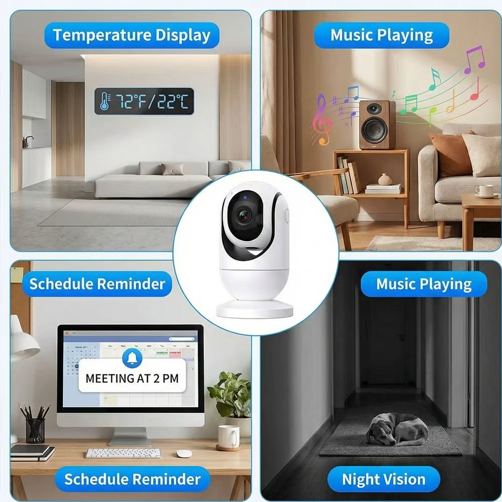 7インチ1080Pベビーモニター、カメラと音声付き、WiFi - Audio Detect Music のレビューと価格