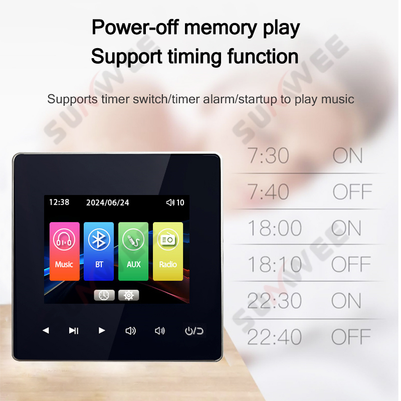 ホームオーディオ壁掛け音楽パネルホテル86アンプBlueto - Audio Music System For Home のレビューと価格