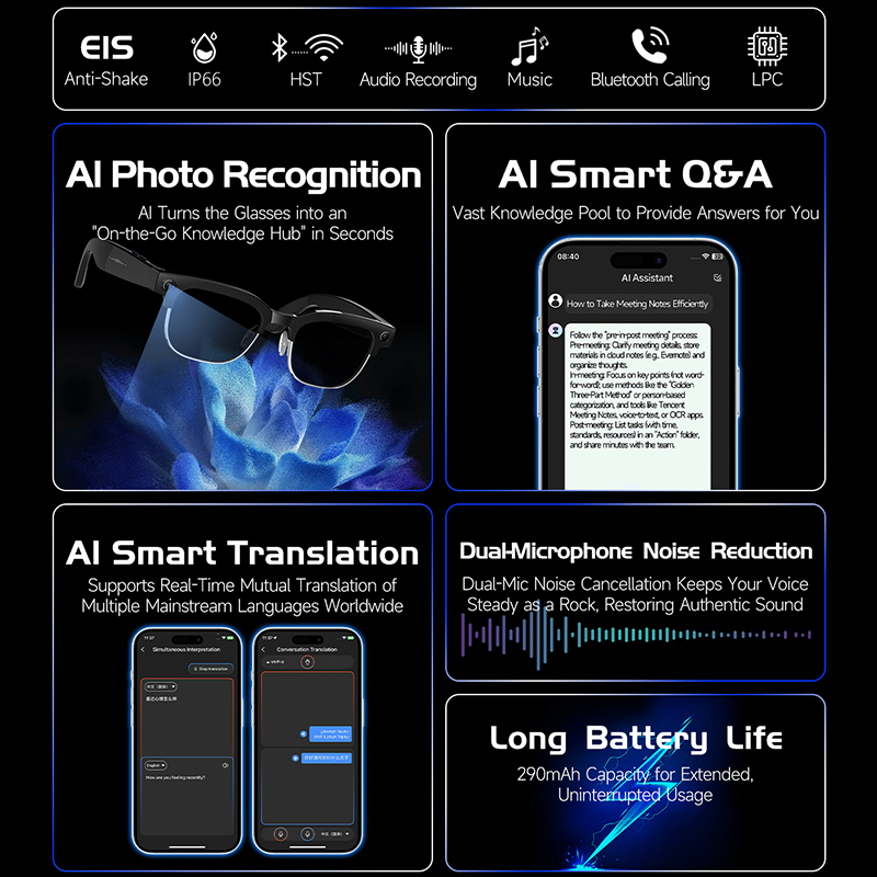 W630 スマートグラス 800W HDカメラ 写真・音声・ - Audio Music Image のレビューと価格