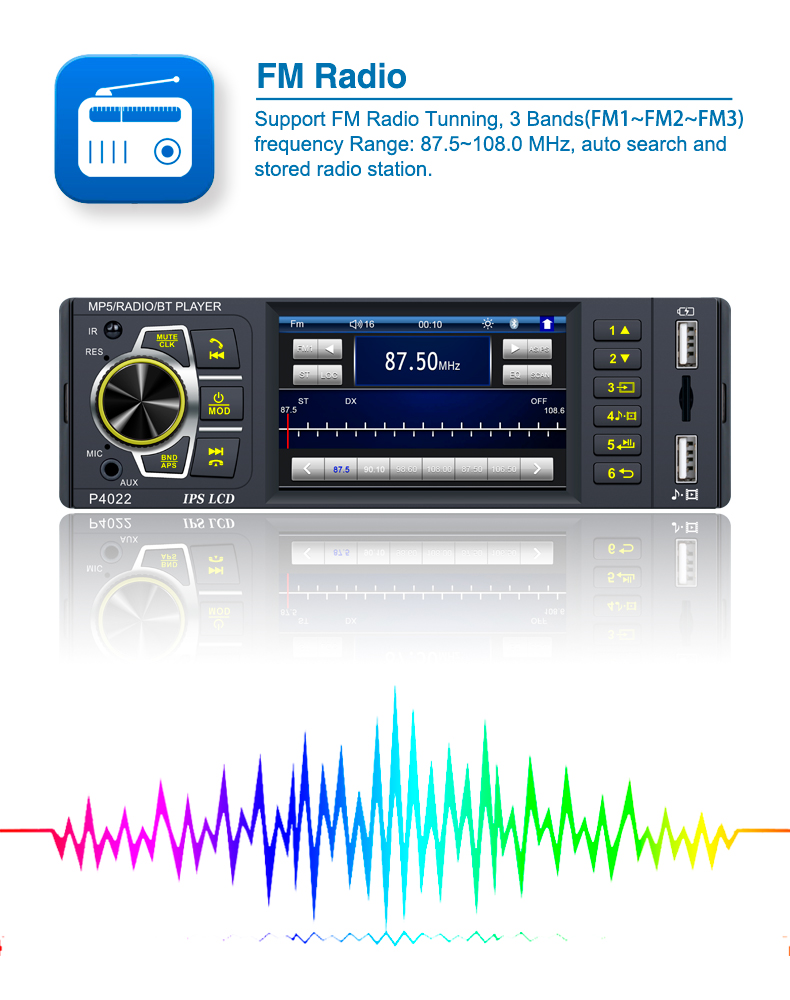 タッチスクリーン付きステレオカーラジオ,Bluetooth音 - Audio Music To Mp3 のレビューと価格