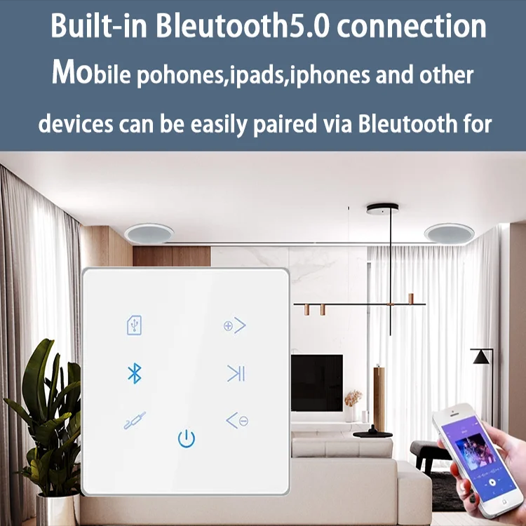 Bluetoothワイヤレスウォールアンプ,ホームシアター, - Audio Music System For Home のレビューと価格