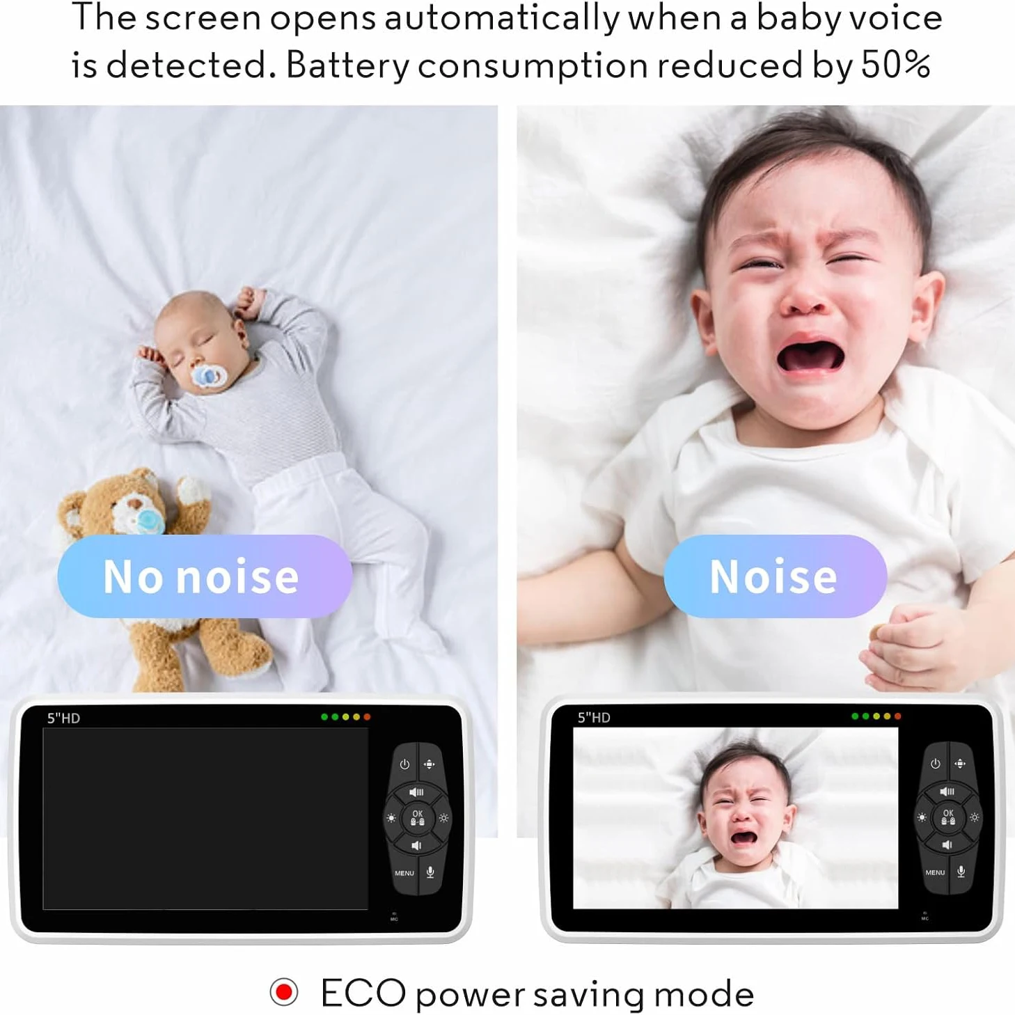 デジタルカメラとオーディオ付きビデオベビーモニター、自動ナイ - Audio Detect Music のレビューと価格
