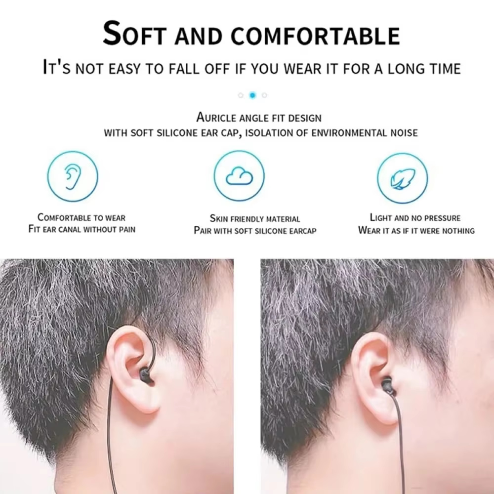 ケーブル付きショートヘッドホン,シリコンヘッドホン,インイヤ - Audio Music To Mp3 のレビューと価格