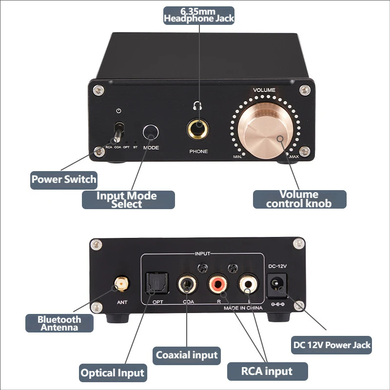 YJCO A938 DAC ハイファイヘッドフォンアンプ B - Headphone Amplifier Dac のレビューと価格