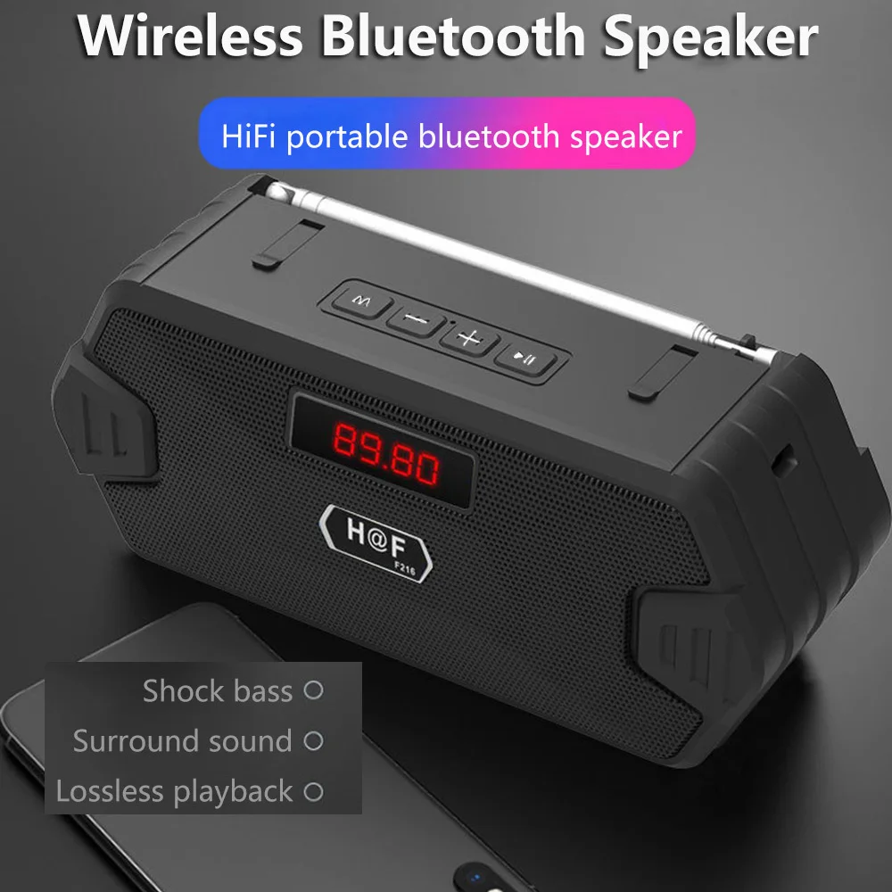 低音ハイファイ屋外ポータブルAUXワイヤレスBluetoot - Audio Music System For Home のレビューと価格