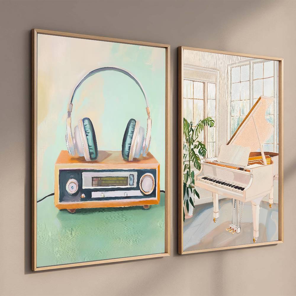 ヴィンテージオーディオペーパーポスター手描きターンテーブルク - Audio Music Wallpaper のレビューと価格