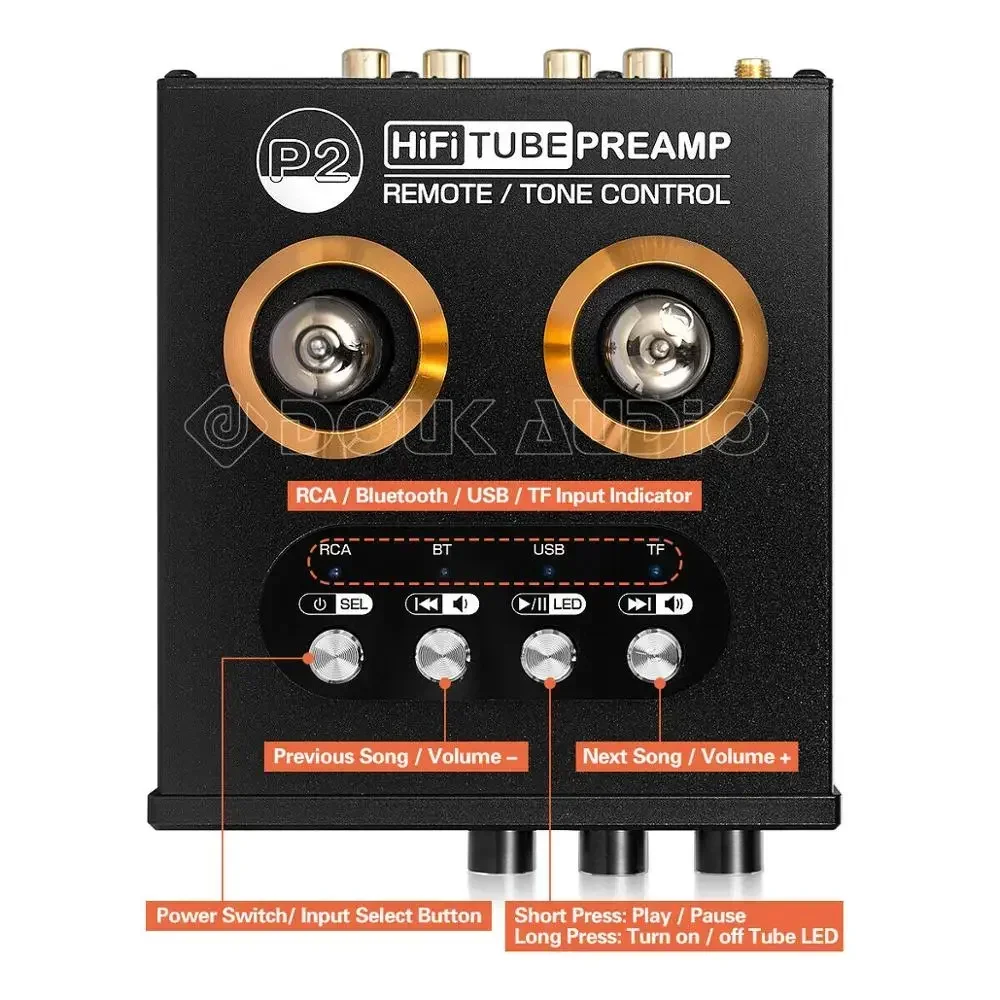 Douk Audio P2 HiFi 真空管プリアンプ Bl - Audio Player With Youtube Music のレビューと価格