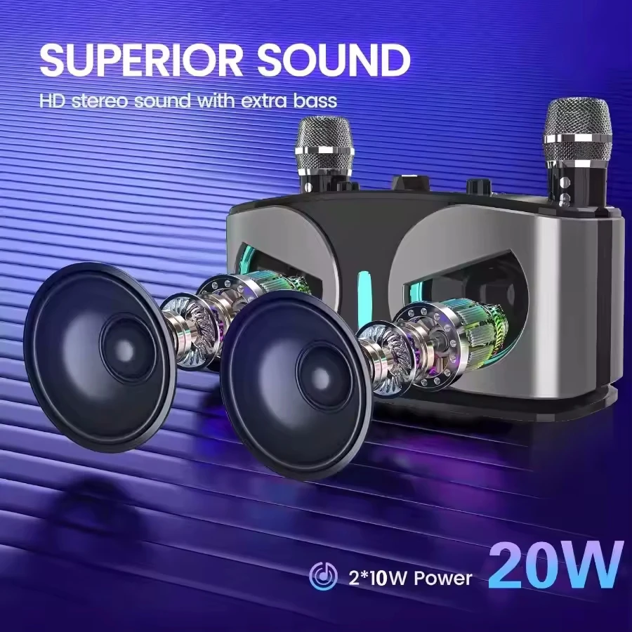 カラオケワイヤレスポータブル Bluetooth スピーカー - Audio Music System For Home のレビューと価格